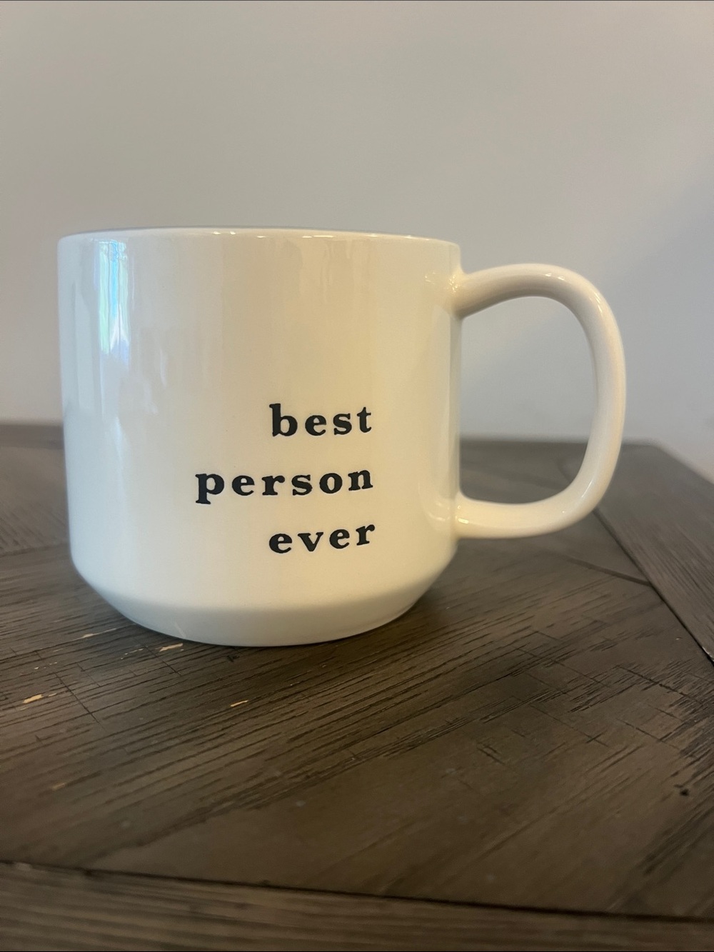 Threshold Best Person Ever White Stoneware Coffee Mug